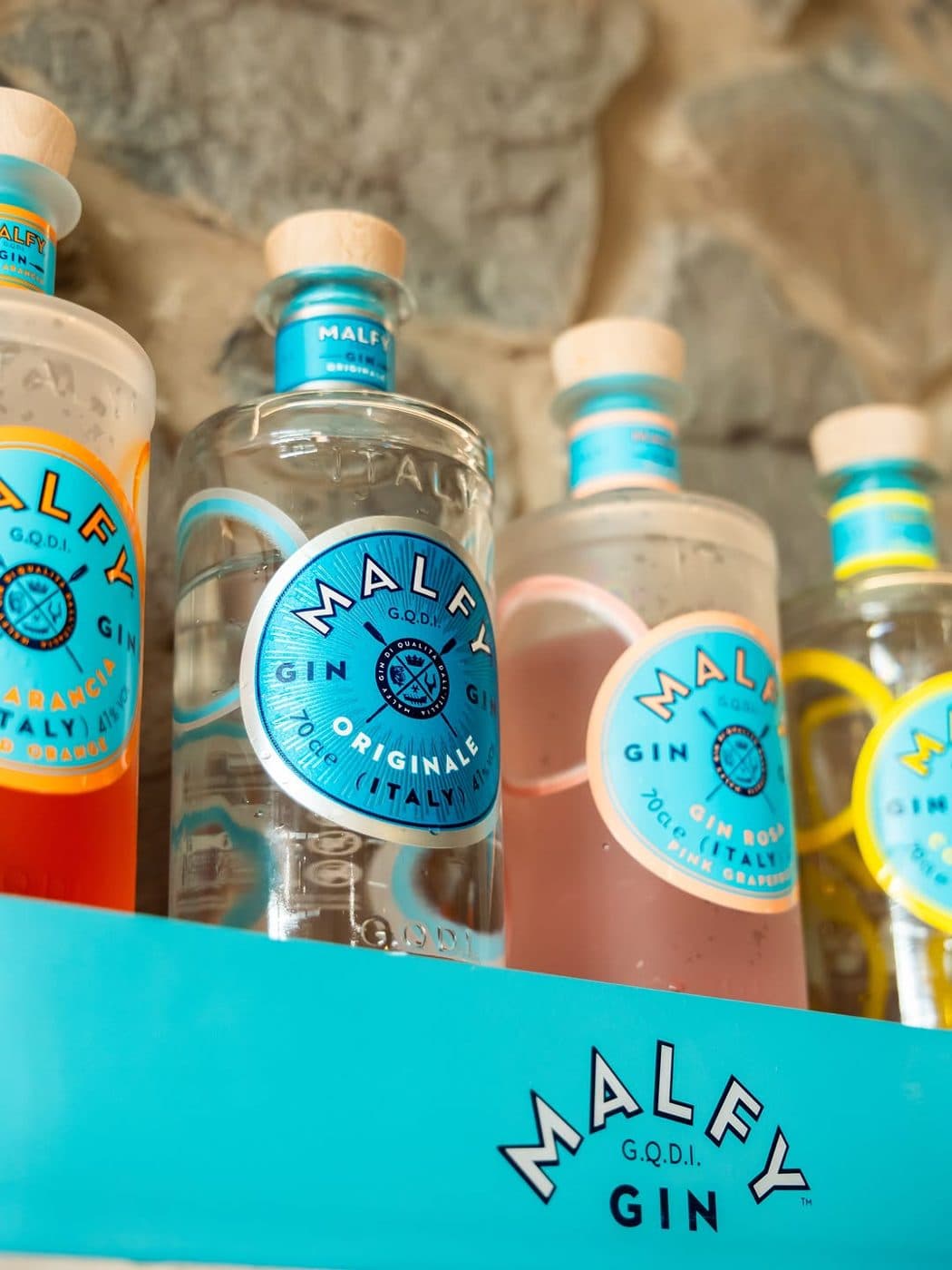 Bouteilles de gin Malfy